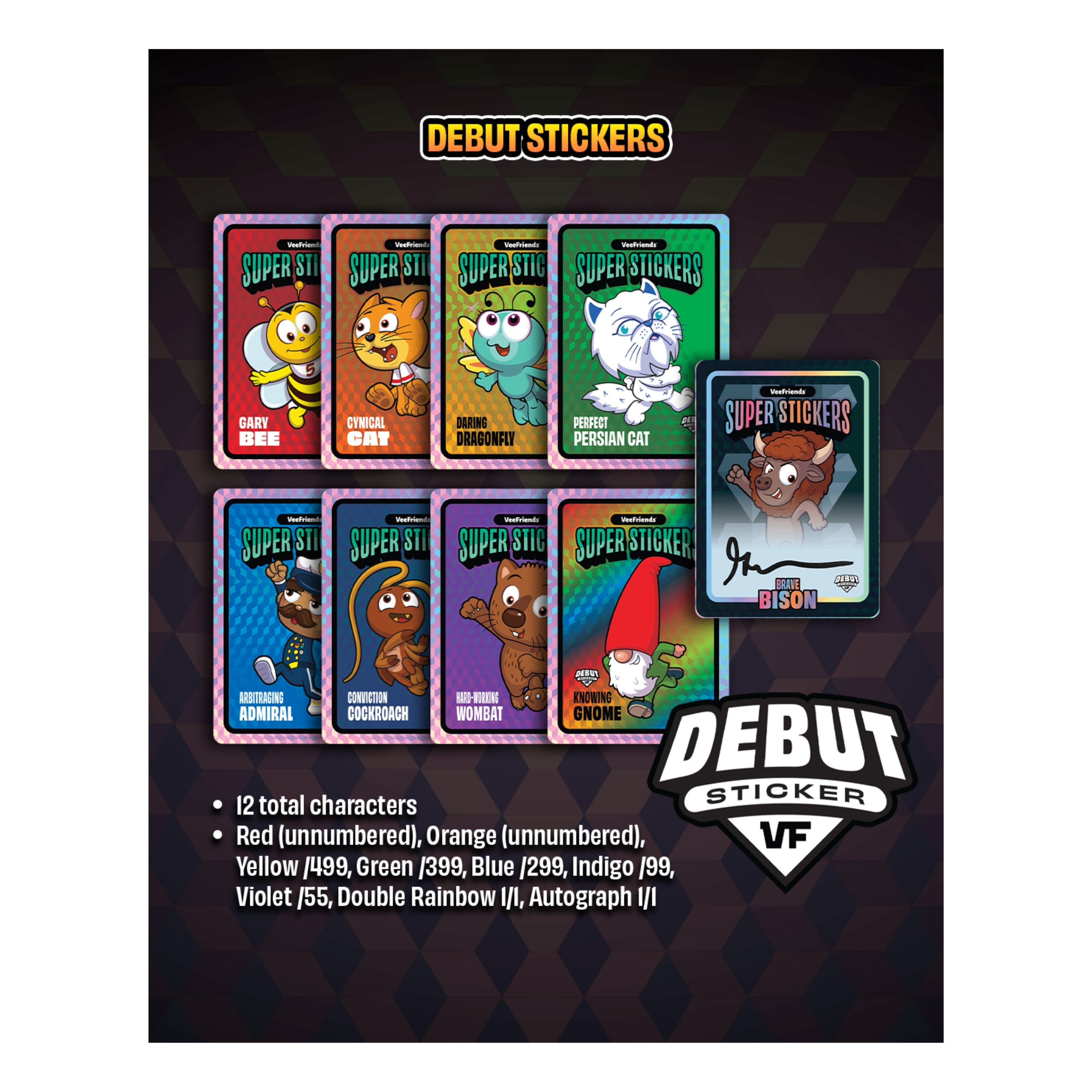 2026 VeeFriends Super Stickers: Spectacular Series 6ct. Hanger Pack