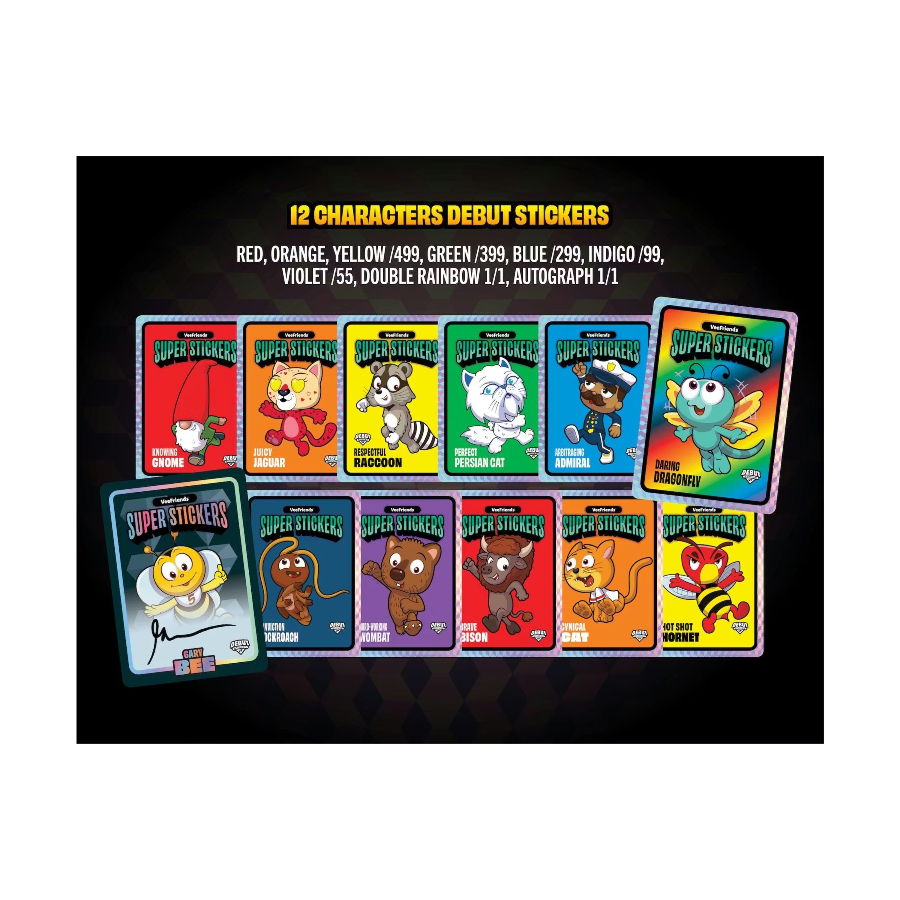 2026 VeeFriends Super Stickers: Spectacular Series 6ct. Hanger Pack
