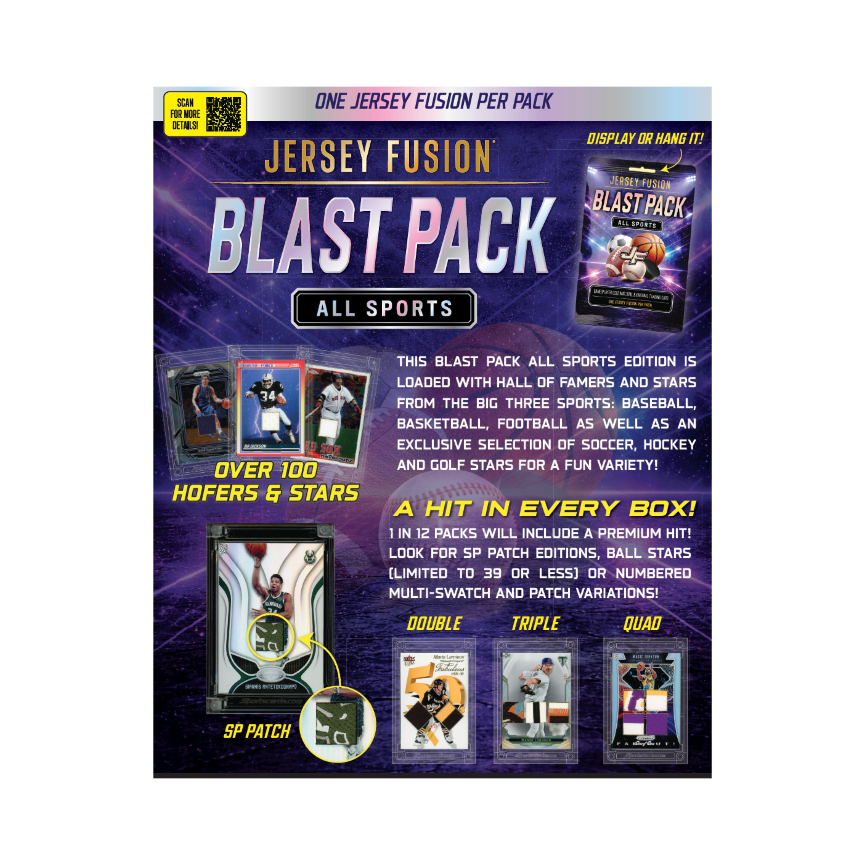 2026 Jersey Fusion All Sports Blast Pack 12ct. Display Box