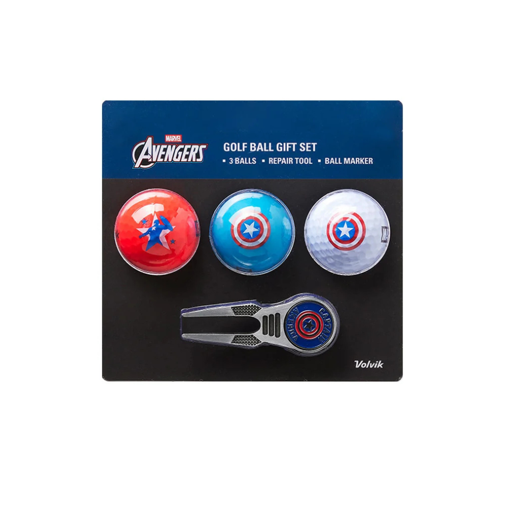 Marvel Captain America Licensed 3 Golf Ball Gift Set by Volvik