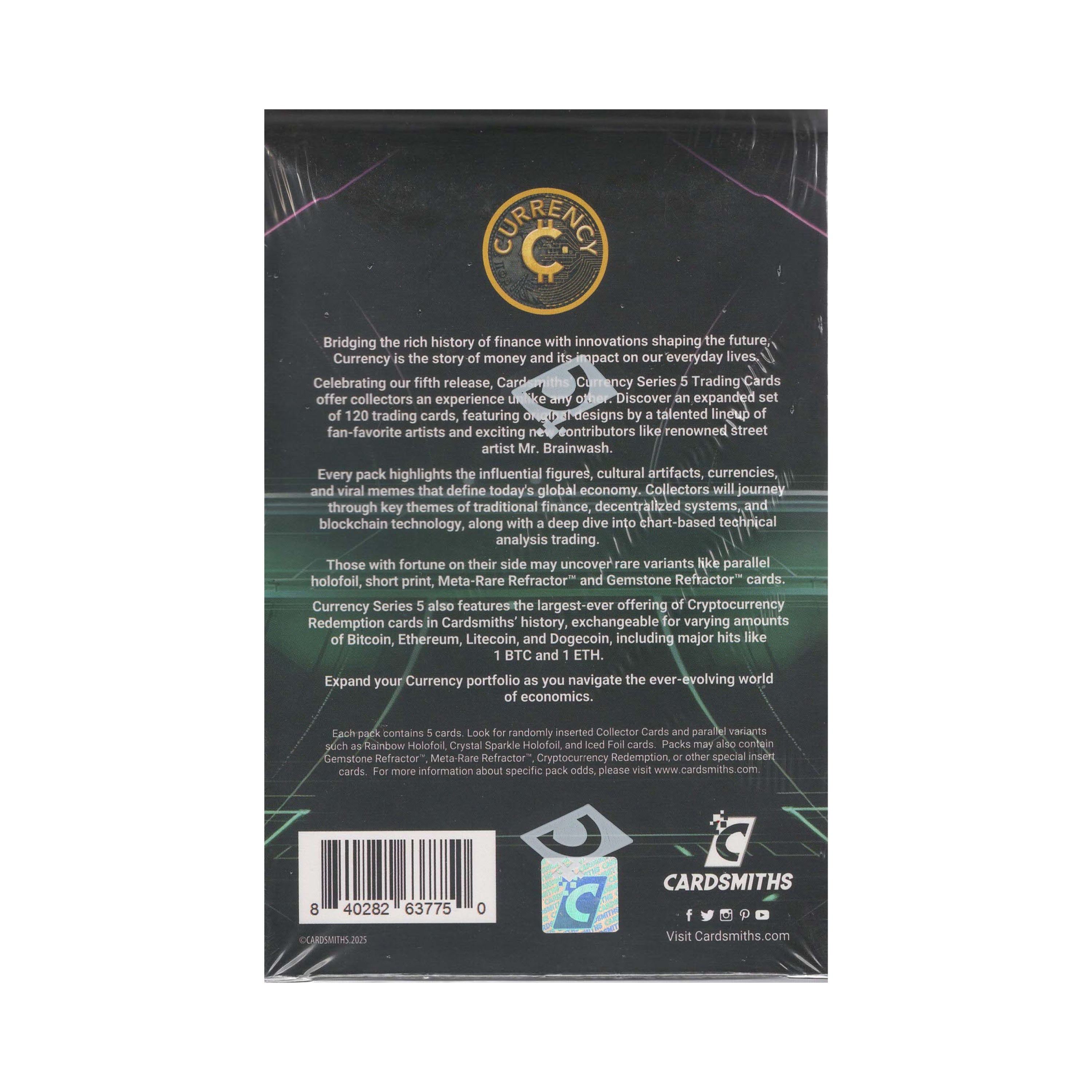 2025 Cardsmith Currency Series Five 10ct. Collector Box