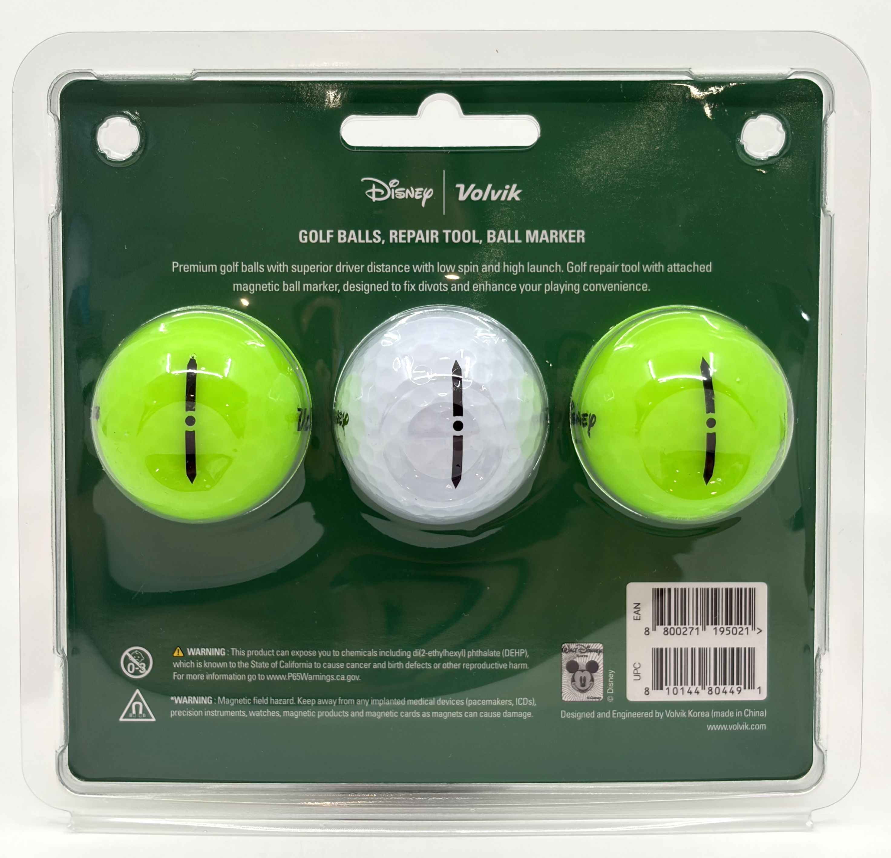 Disney Mickey Country Club Licensed 3 Golf Ball Gift Set by Volvik