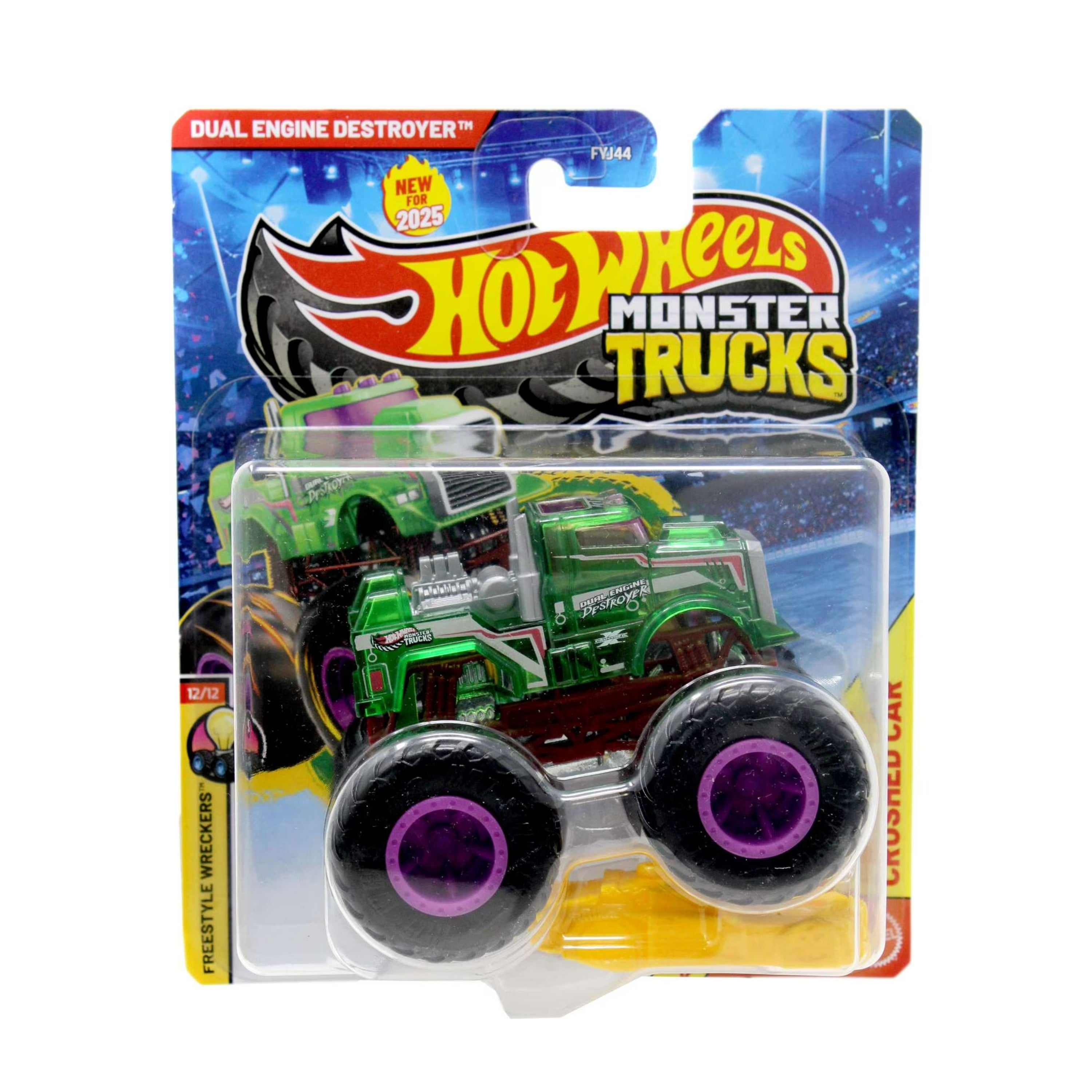 Hot Wheels Monster Truck & Crushed Car Set
