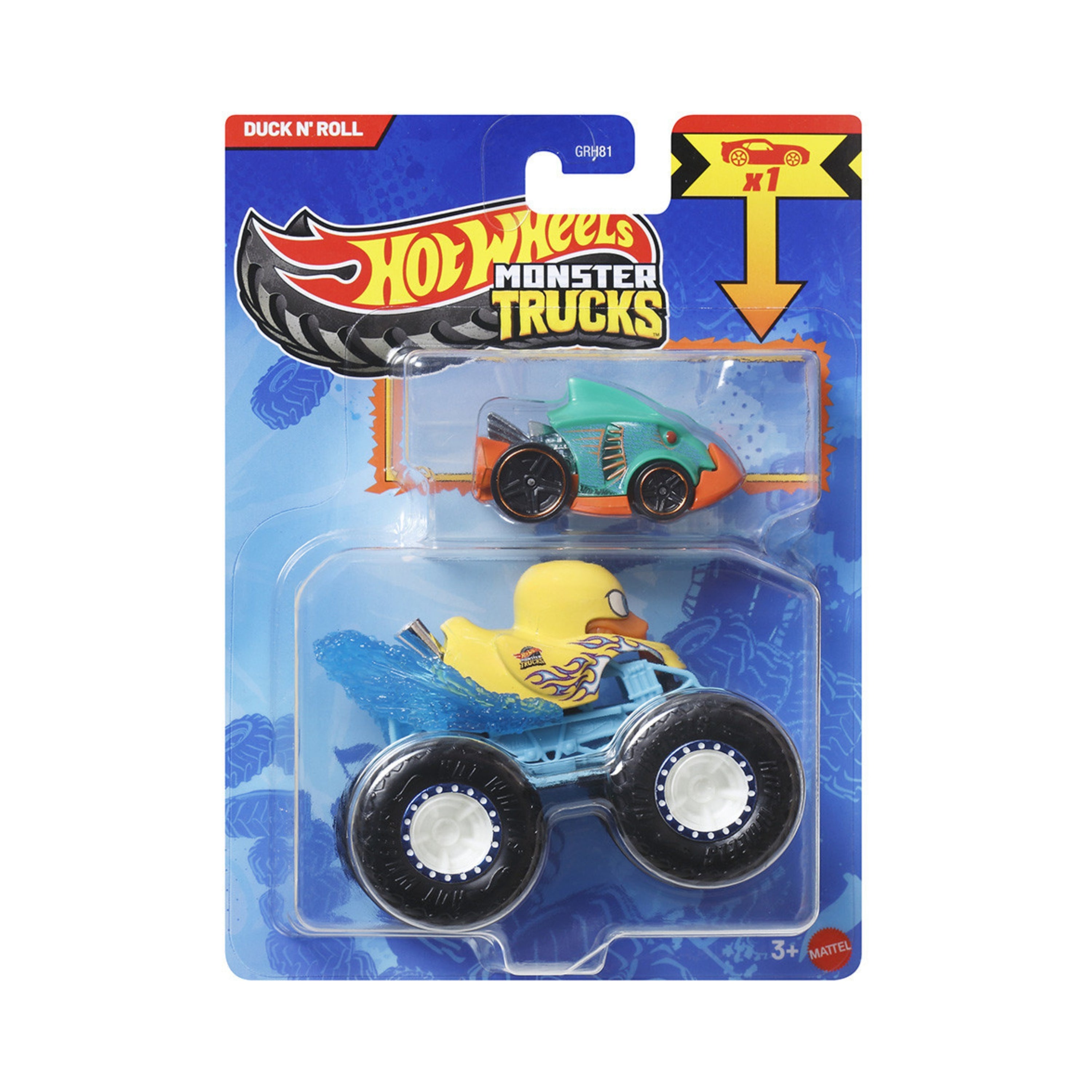 Hot Wheels Monster Truck & Diecast Crushable Car Set