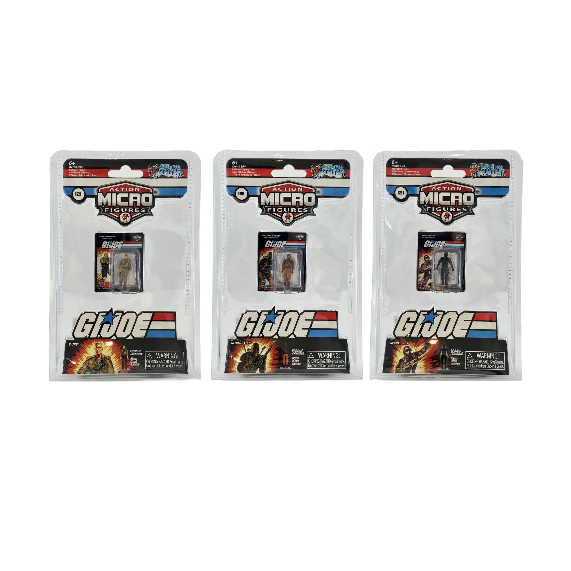 G.I. Joe vs Cobra World's Smallest Complete Set of Three Action Figures