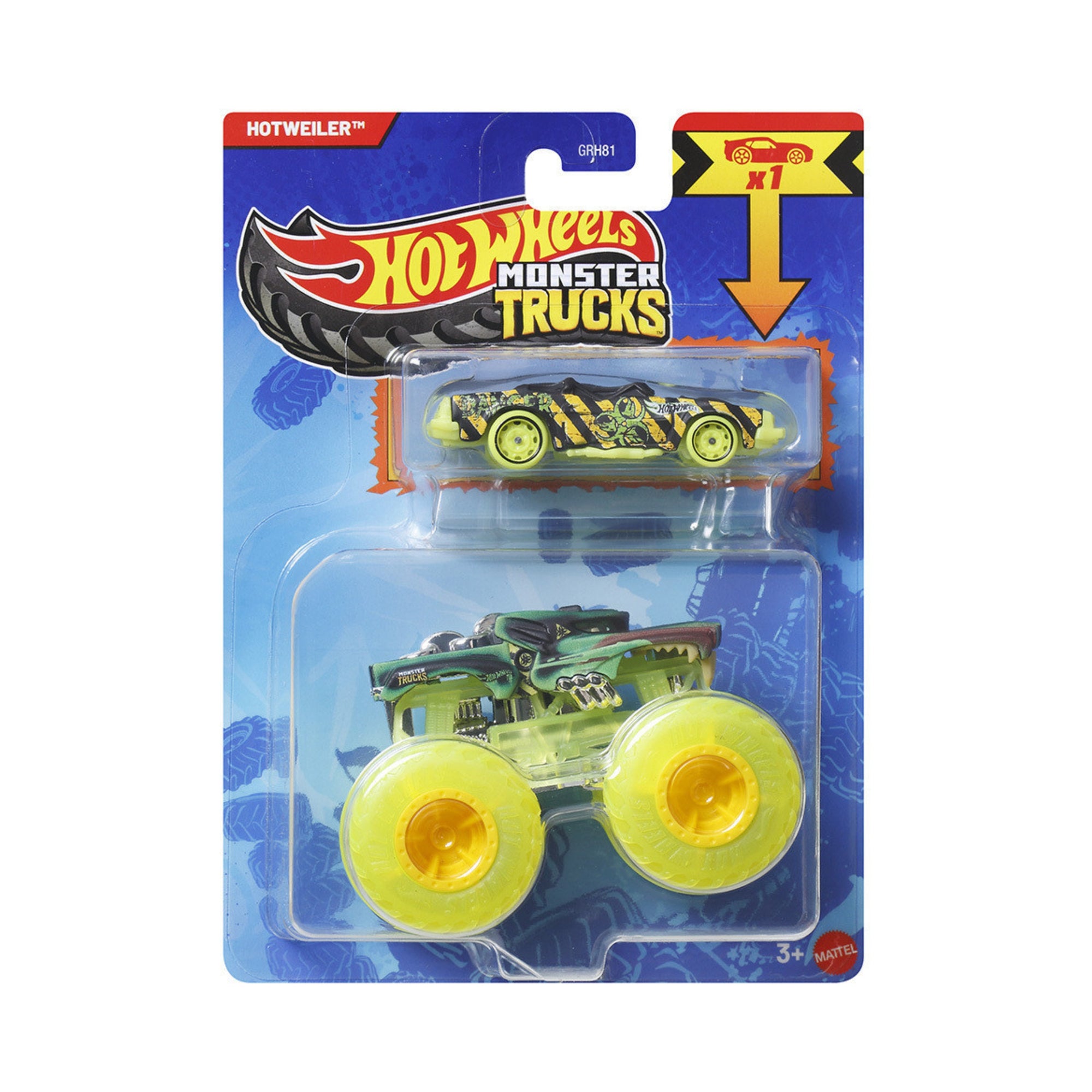 Hot Wheels Monster Truck & Diecast Crushable Car Set