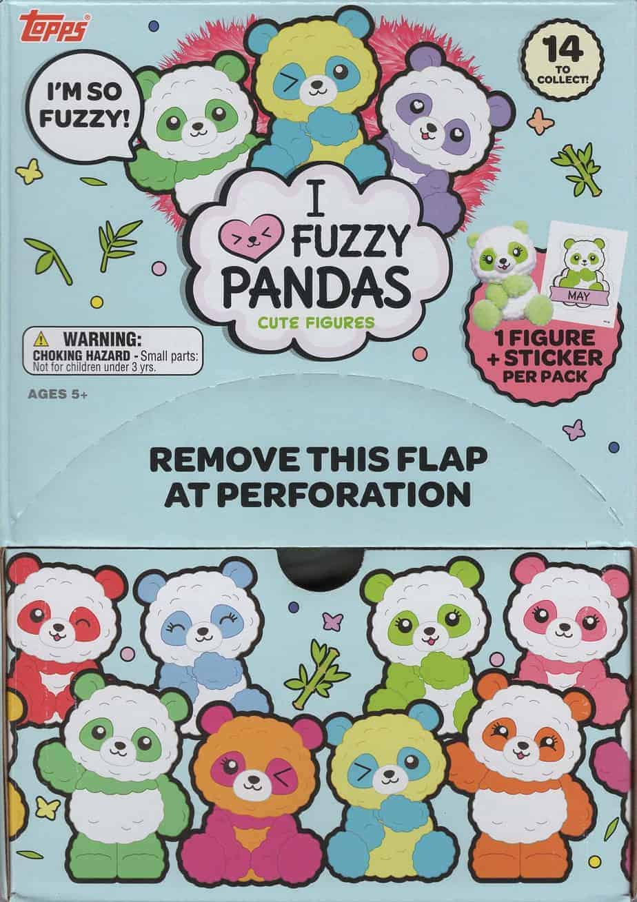 2021 Topps I Love Fuzzy Pandas Collectible Figures & Stickers 12 Ct. GRAVITY FEED BOX