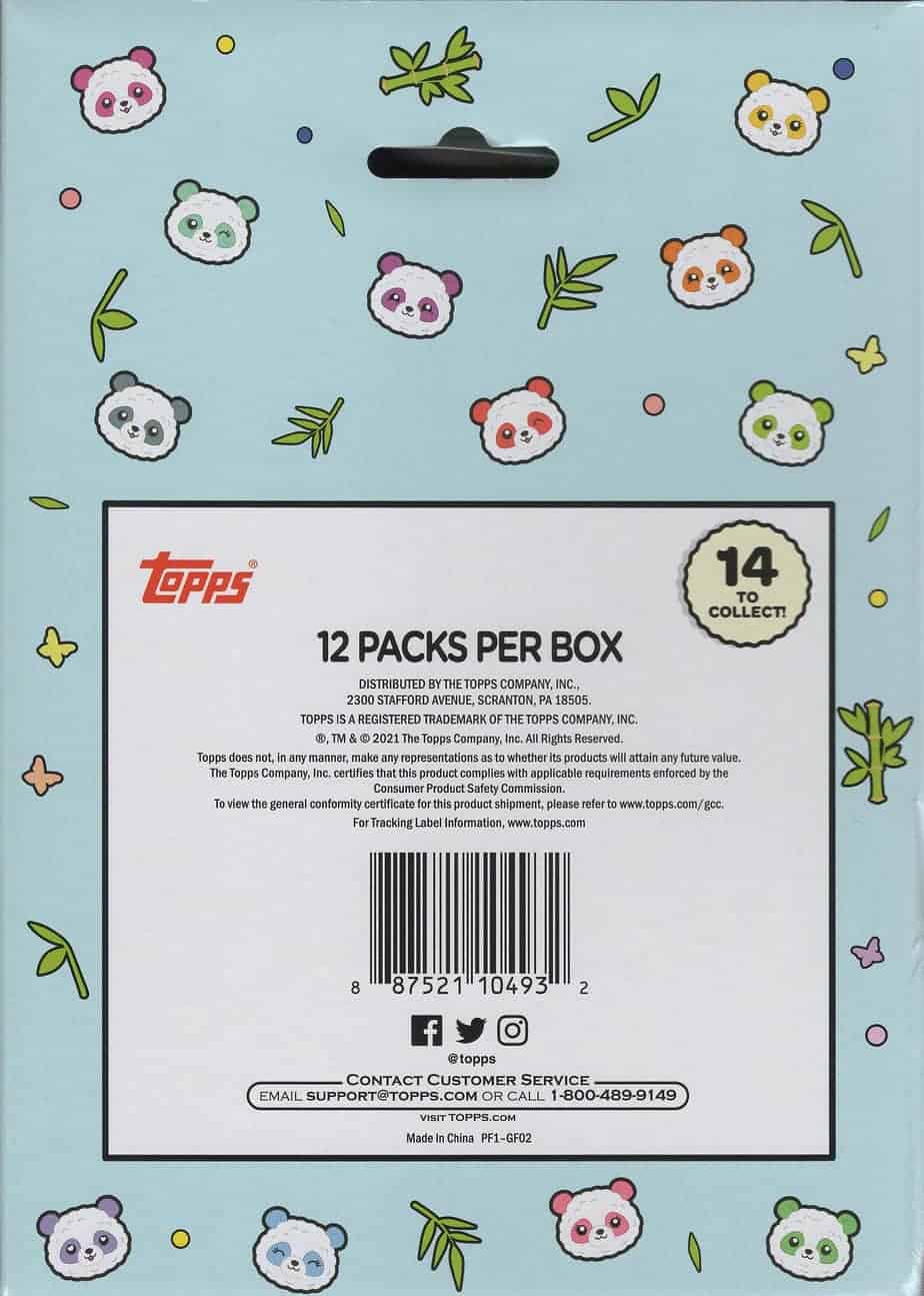 2021 Topps I Love Fuzzy Pandas Collectible Figures & Stickers 12 Ct. GRAVITY FEED BOX