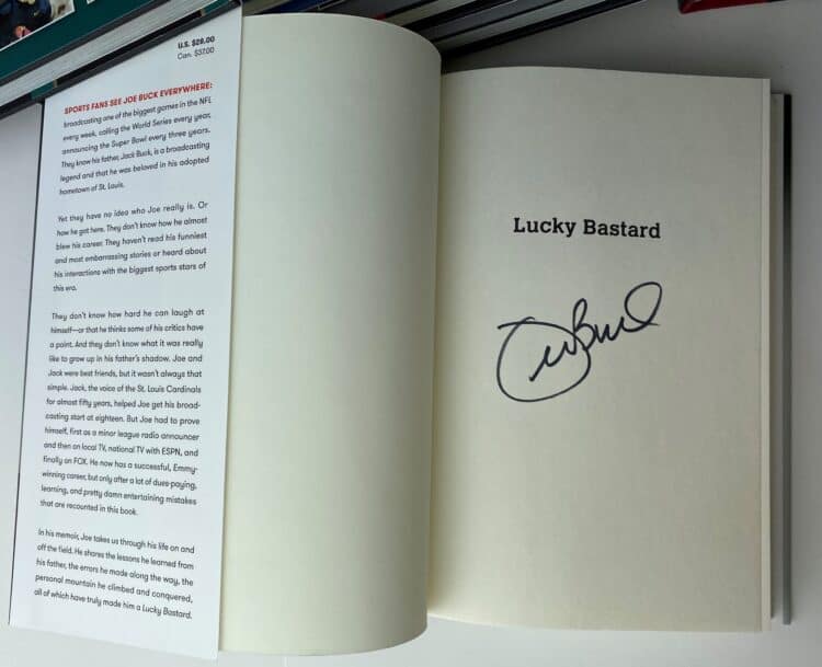 Lucky Bastard, Joe Buck, Hardcover Autobiographical Autographed Book