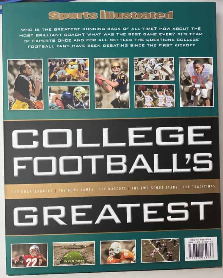 Sports Illustrated College Football's Greatest, Hardcover Coffee Table Book