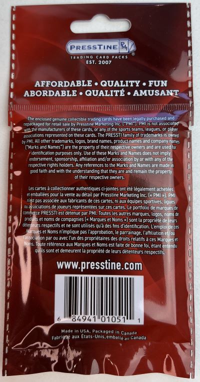 Hockey Trading Cards 15ct. PRESSTI SHUFFLE Pack