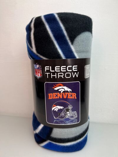 Denver Broncos NFL Football Fleece Throw Blanket