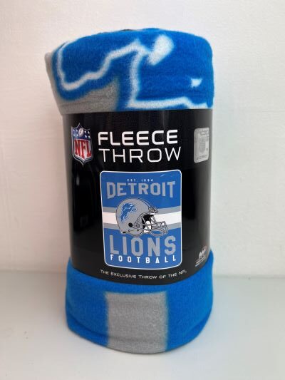Detroit Lions NFL Football Fleece Throw Blanket