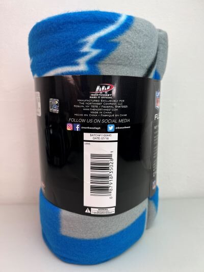 Detroit Lions NFL Football Fleece Throw Blanket