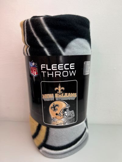New Orleans Saints NFL Football Fleece Throw Blanket