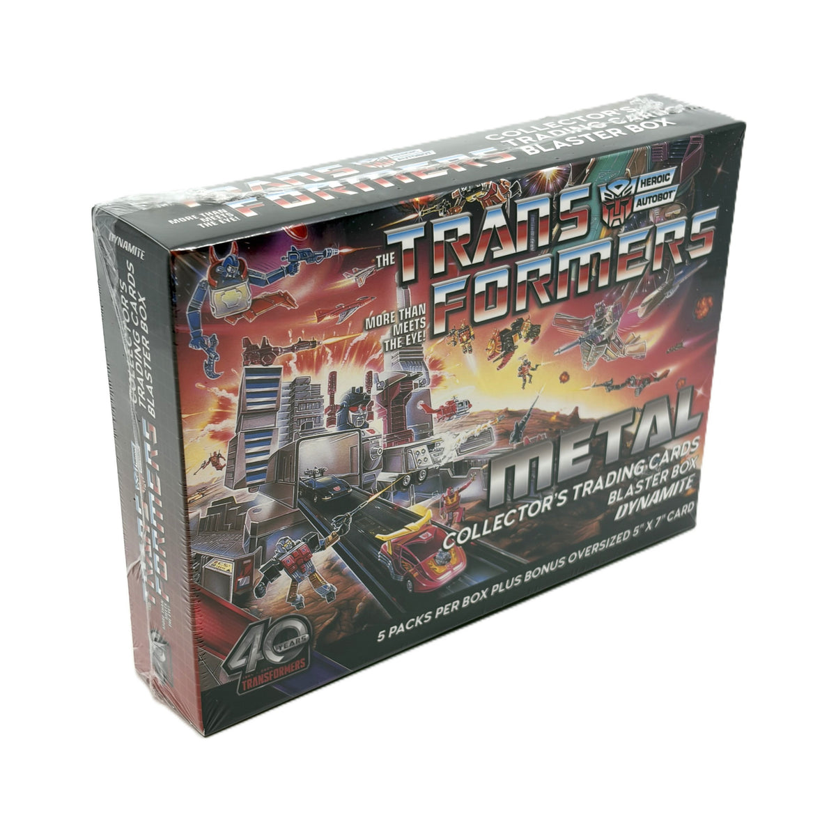 2026 Transformers 40th Anniversary Metal Trading Cards 20Ct. Blaster Box