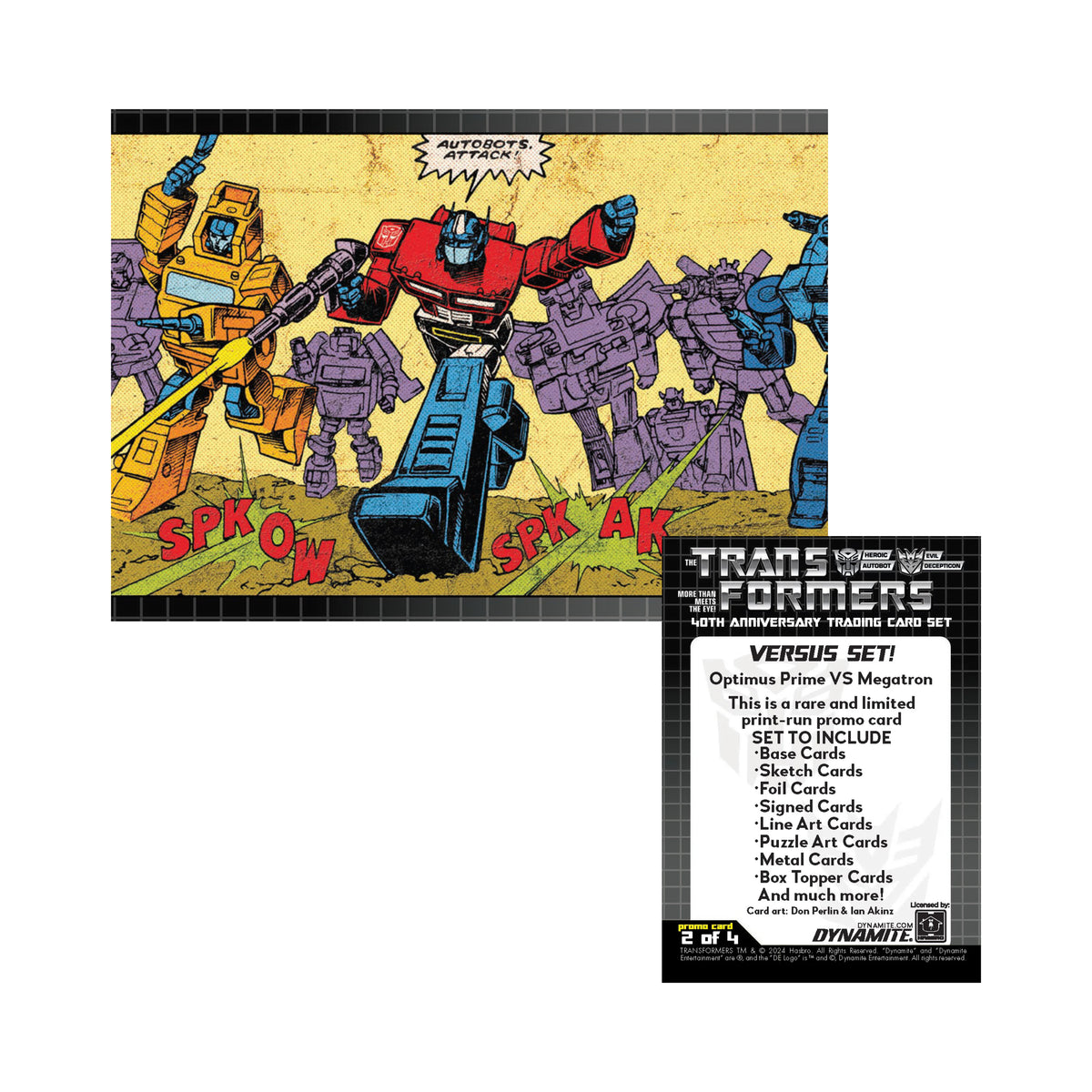 2026 Transformers 40th Anniversary Metal Trading Cards 20Ct. Blaster Box