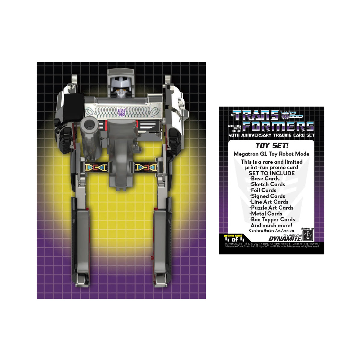 2026 Transformers 40th Anniversary Metal Trading Cards Collector's Set 120Ct. Display Box