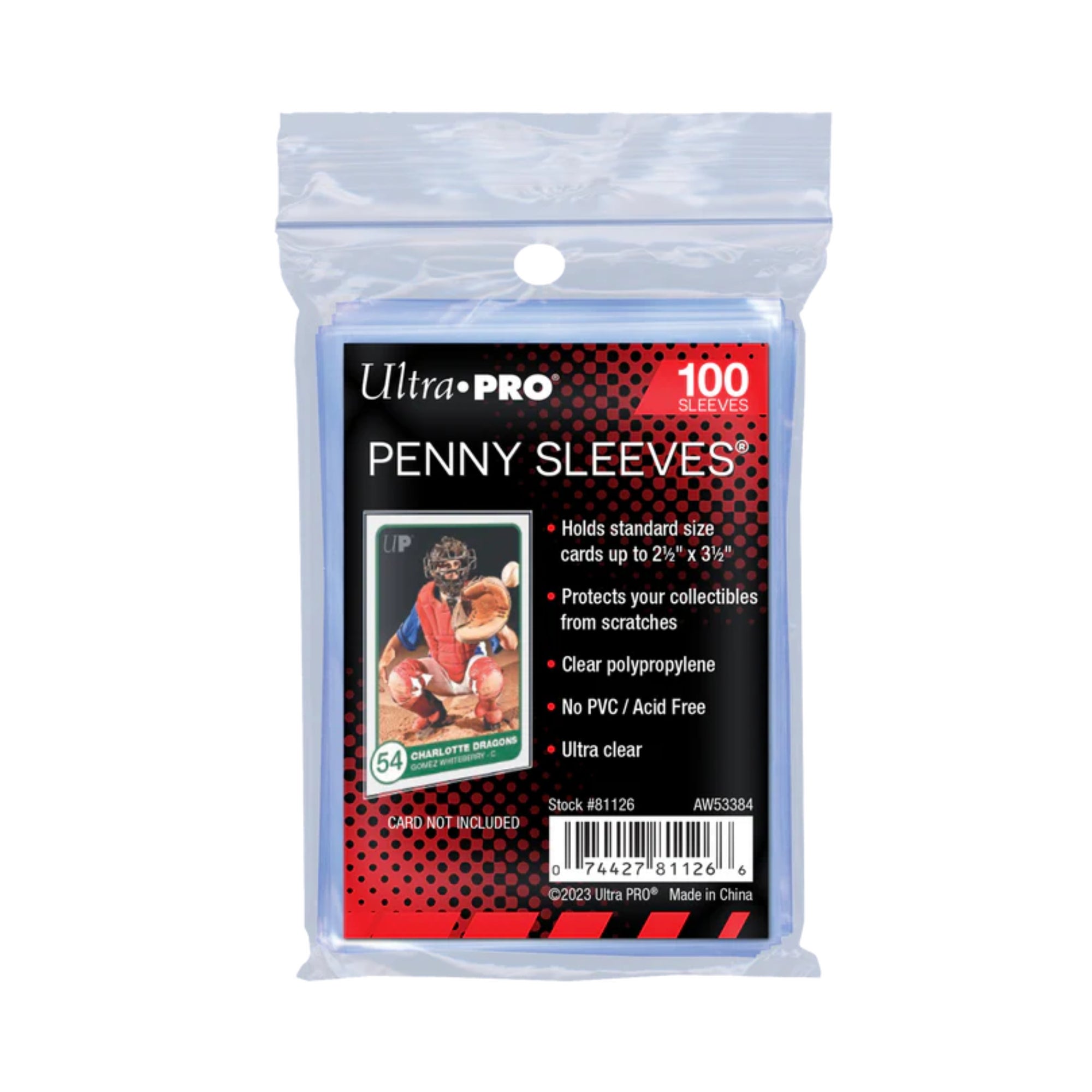 UltraPRO 2.5" x 3.5" PENNY SLEEVES® Soft Trading Card Protectors 100Ct. Pack