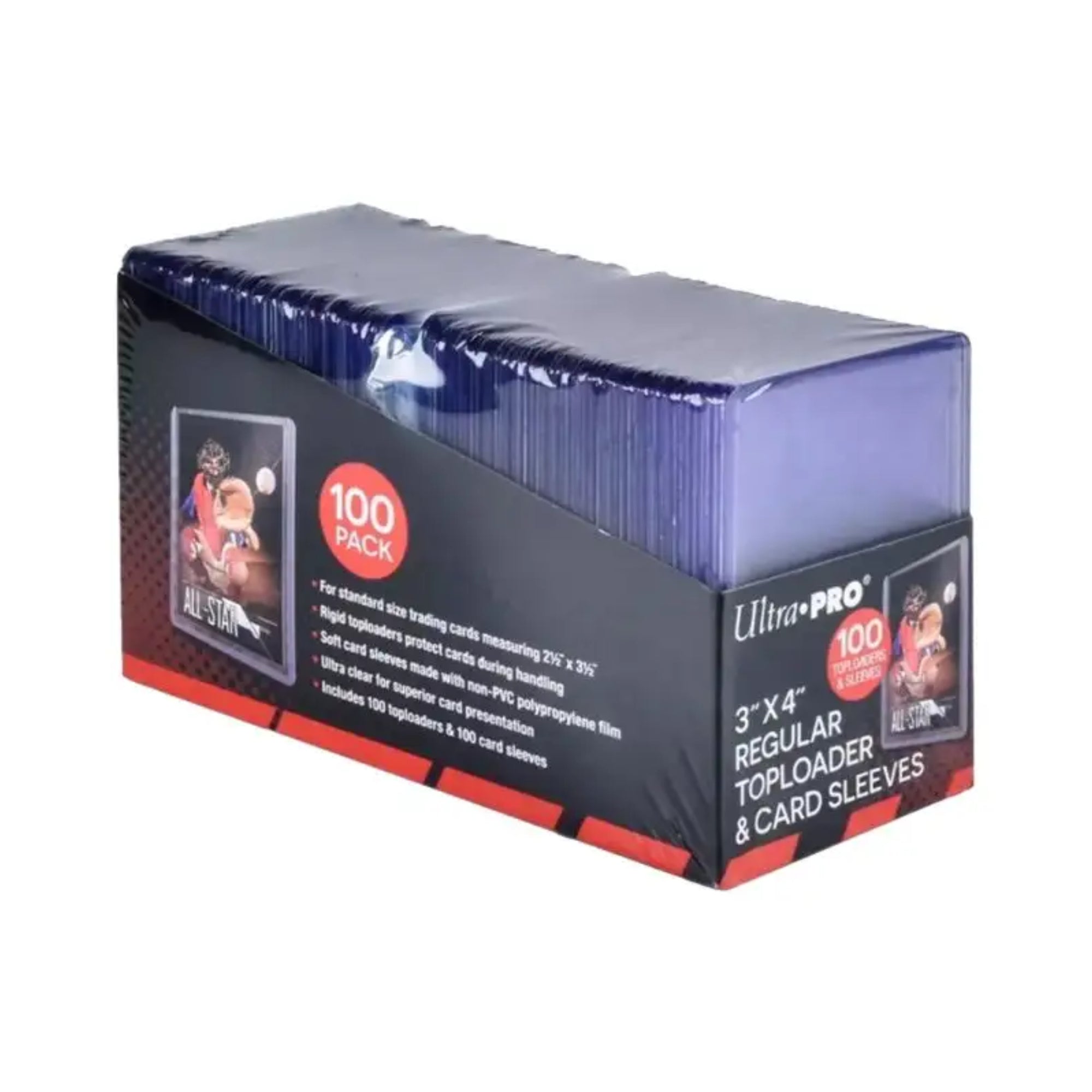 UltraPRO 3" x 4" Clear Regular TOPLOADER® Sleeves 100Ct. and 100Ct. PENNY SLEEVES® Pack