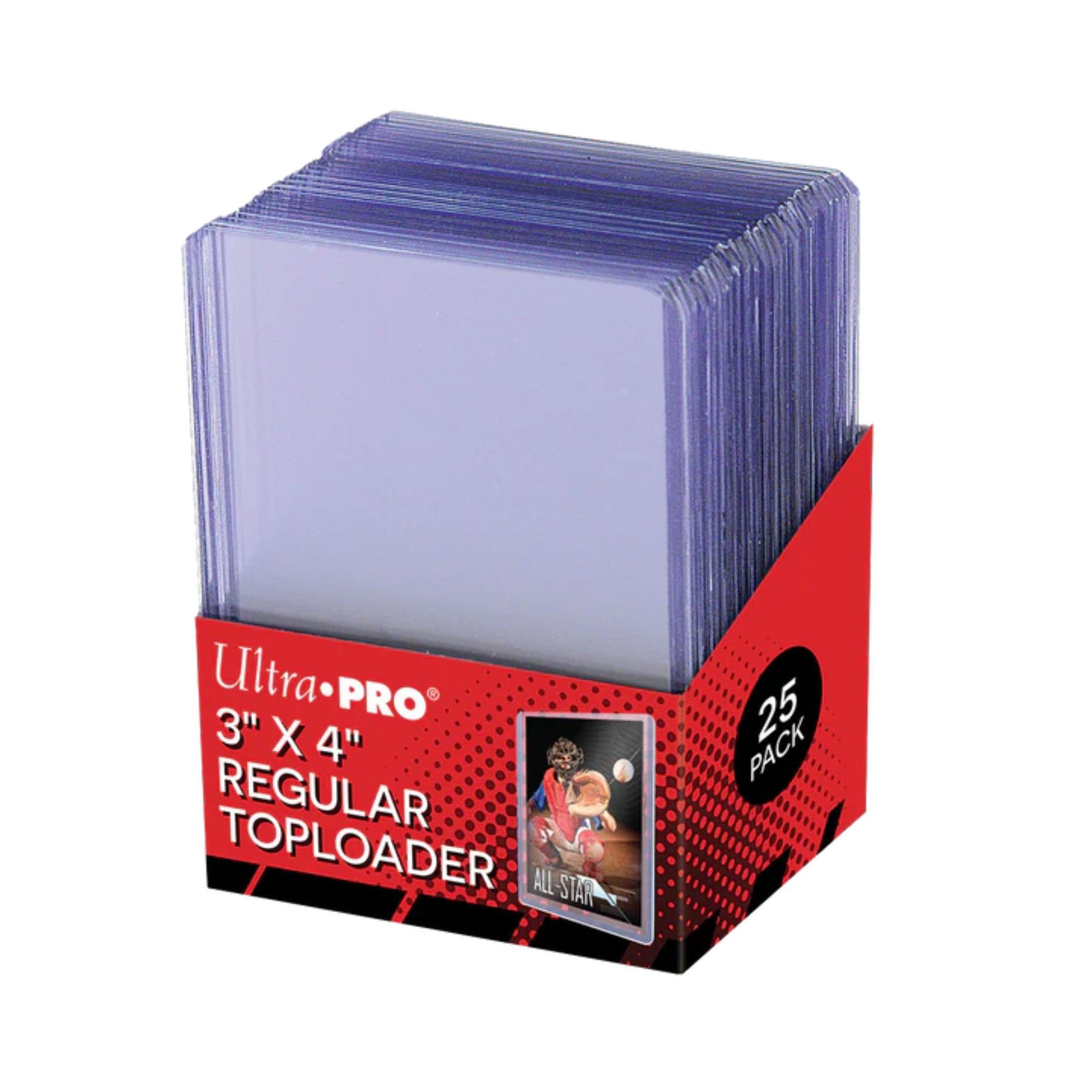 UltraPRO 3" x 4" Clear Regular TOPLOADER® Sleeves 25Ct. Pack