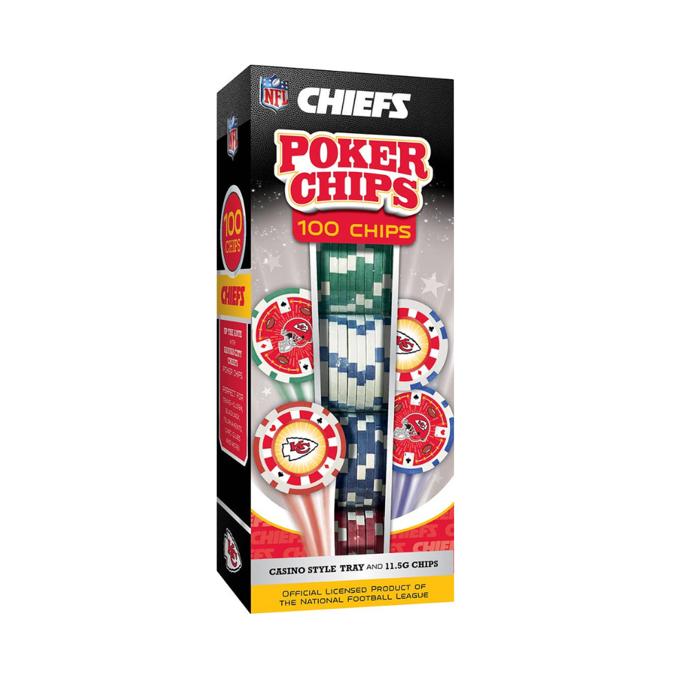 Kansas City Chiefs 100 Piece Poker Chips