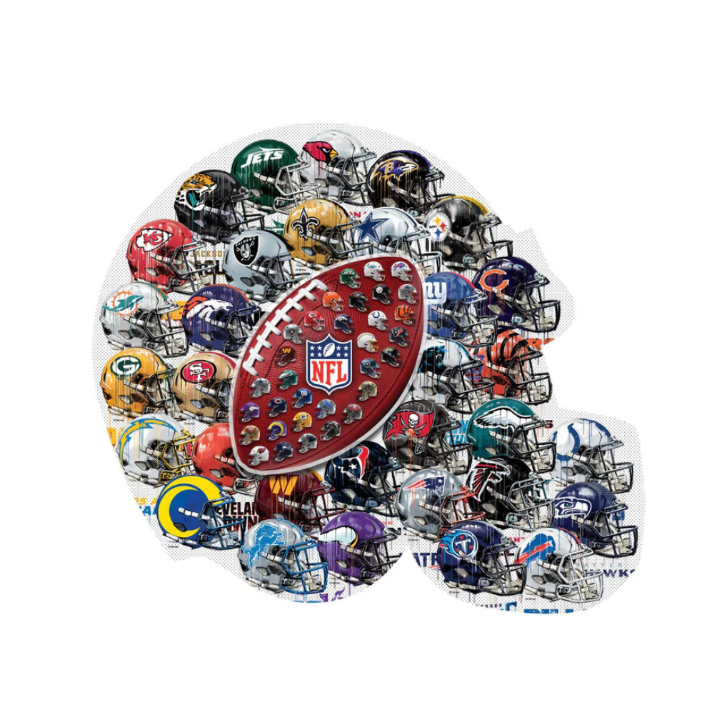 NFL - Helmet Drip Art 500 Piece Shaped Puzzle