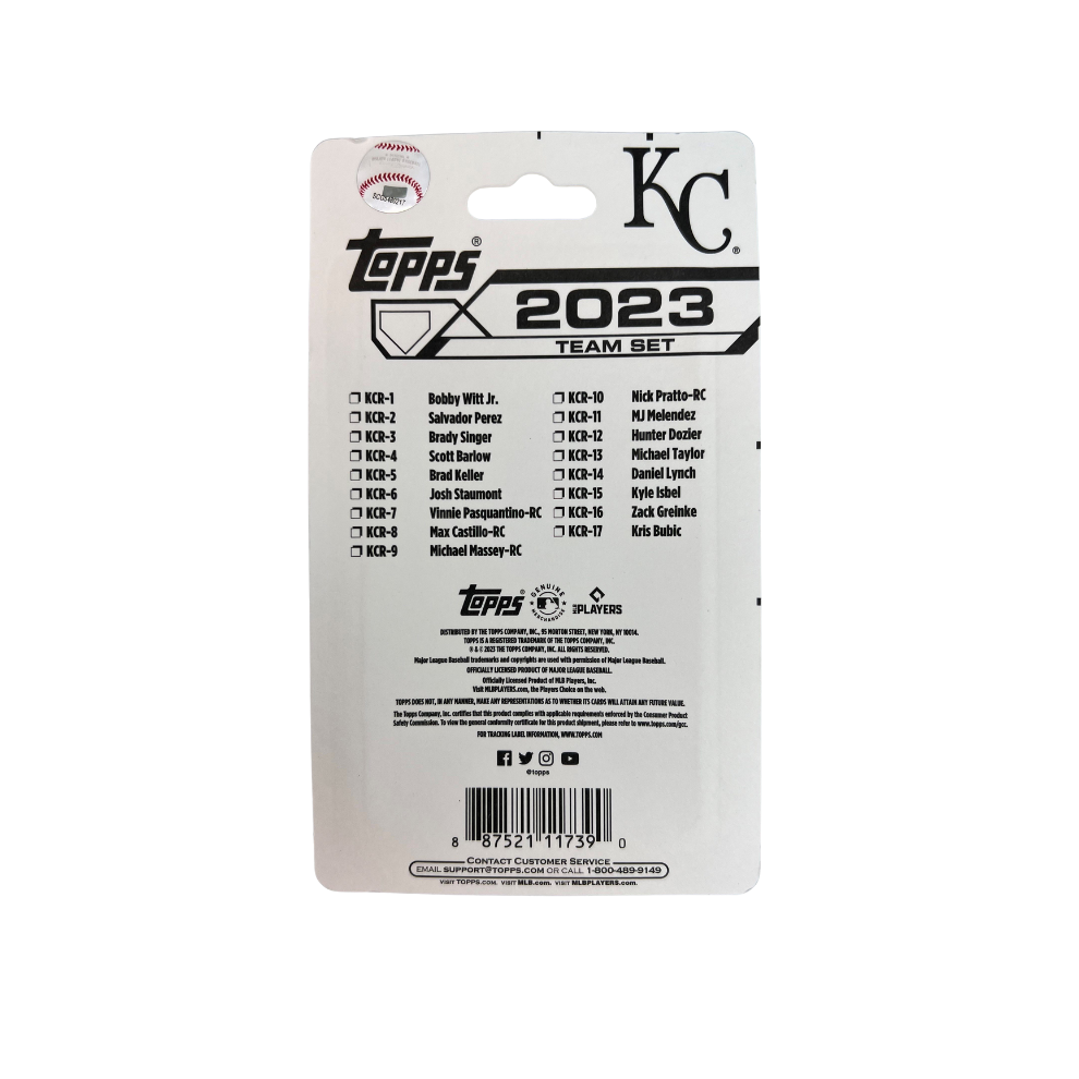 2023 Topps MLB Baseball Kansas City Royals 17ct. Mini Team Set