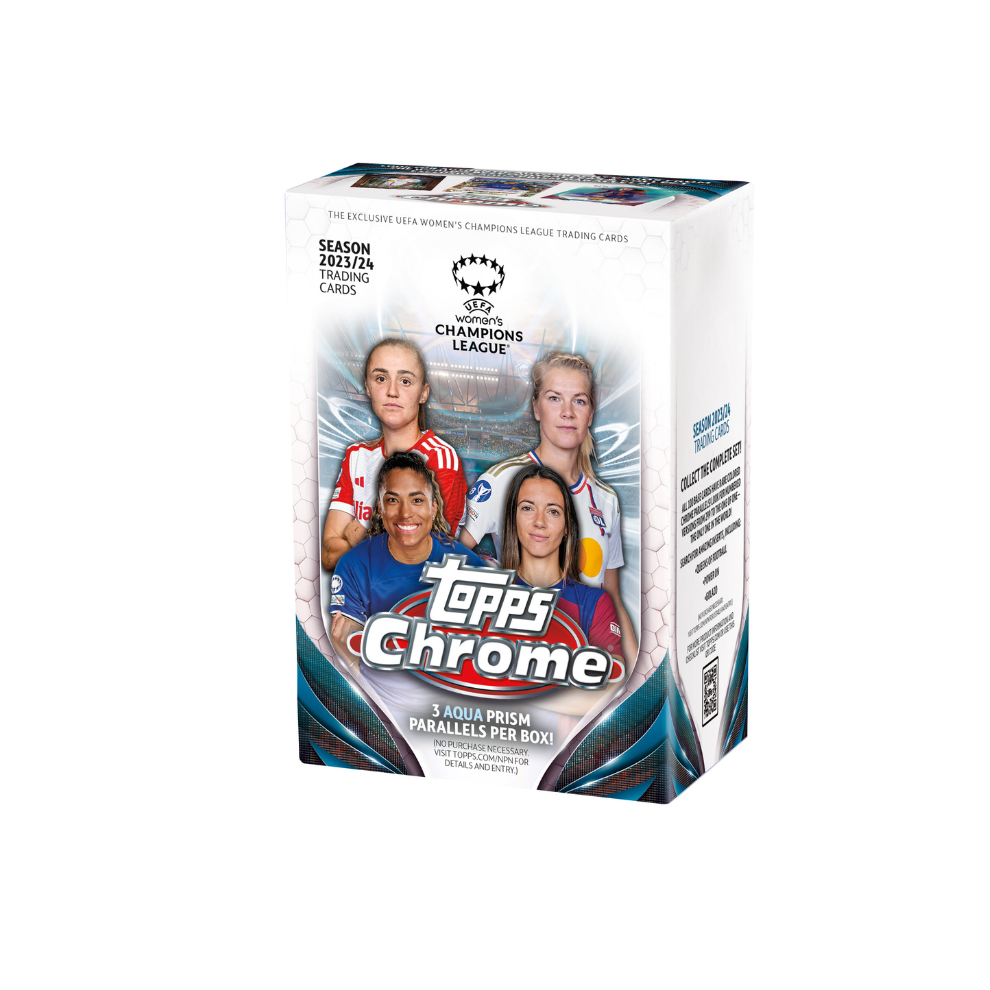2023-24 Topps Chrome UEFA Women's Champions League UWCL Soccer 28ct. BLASTER BOX