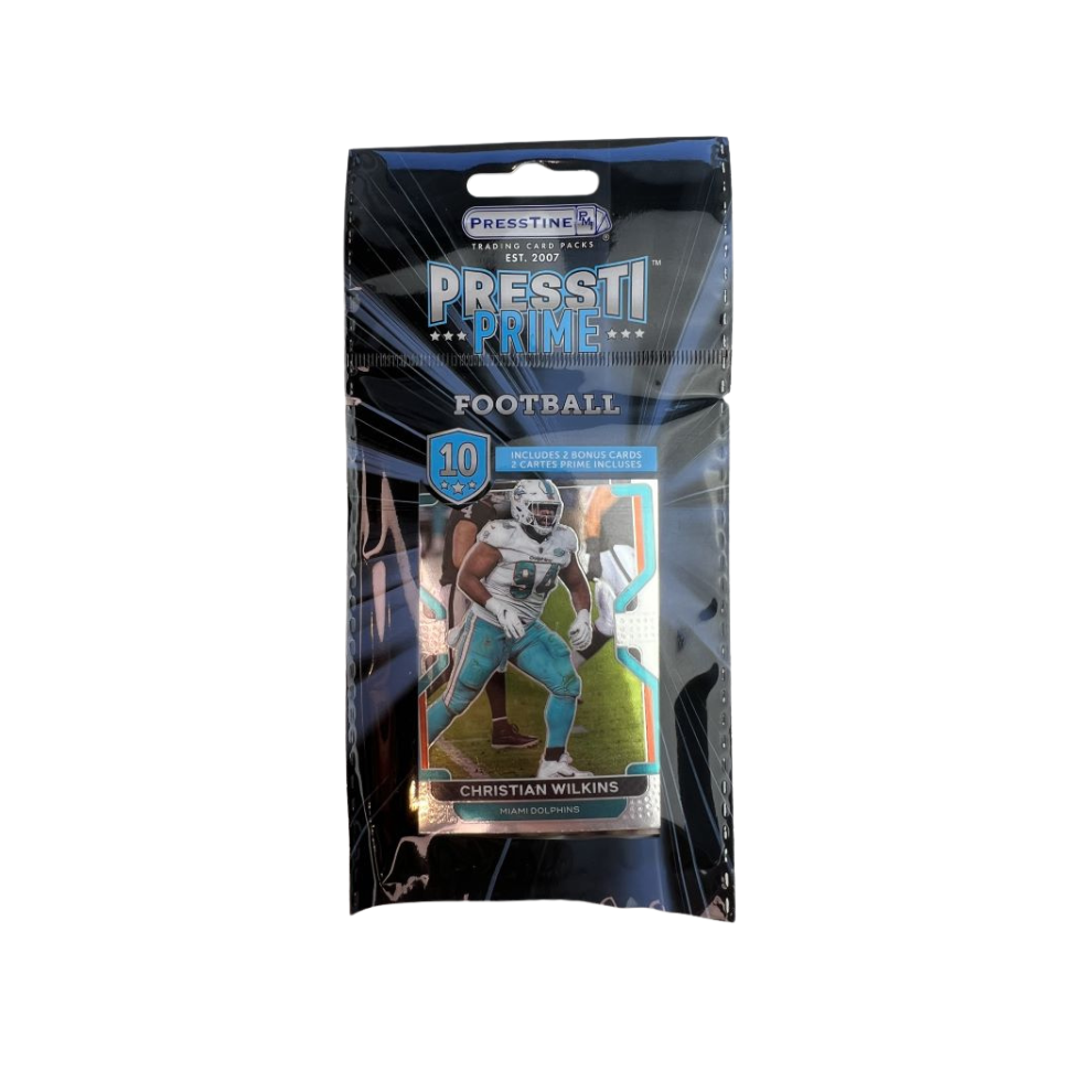 Football Trading Cards 10ct. PRESSTI PRIME Pack