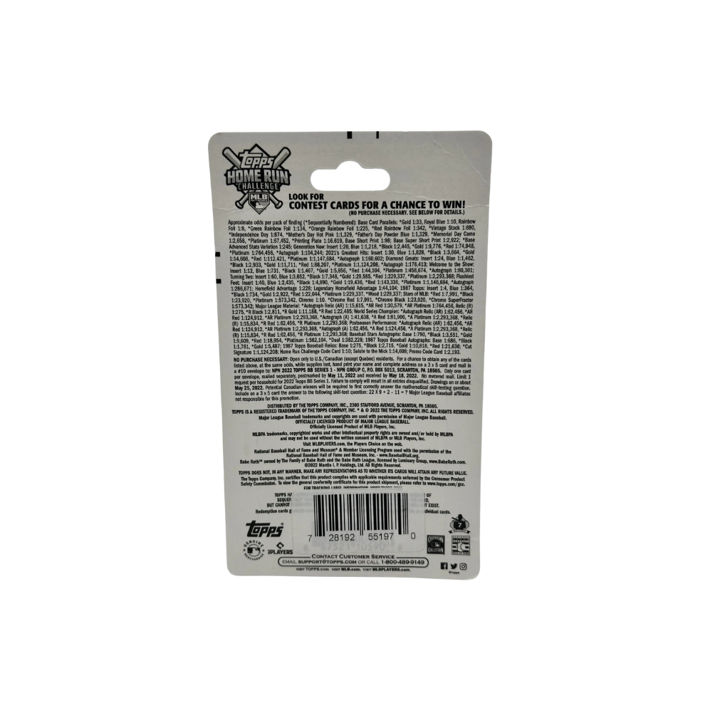 2022 Topps Legacy Baseball MJH Blister Pack
