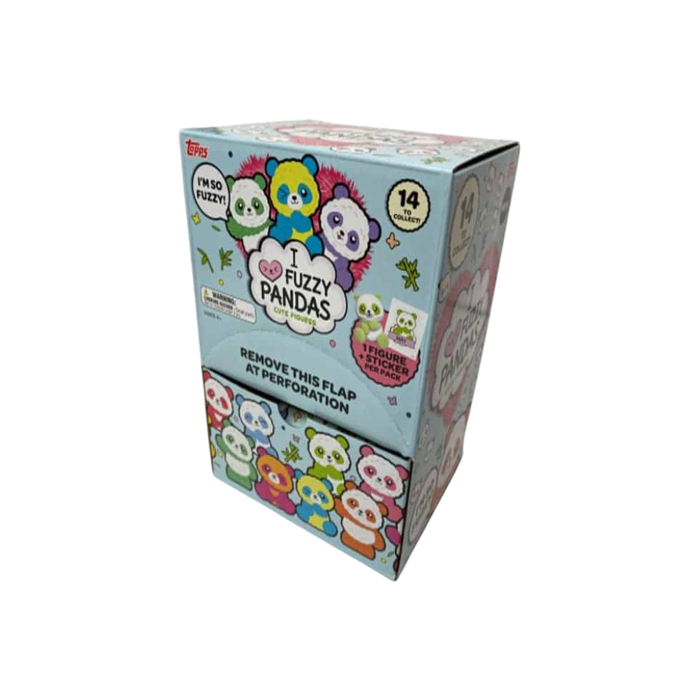 2021 Topps I Love Fuzzy Pandas Collectible Figures & Stickers 12 Ct. GRAVITY FEED BOX