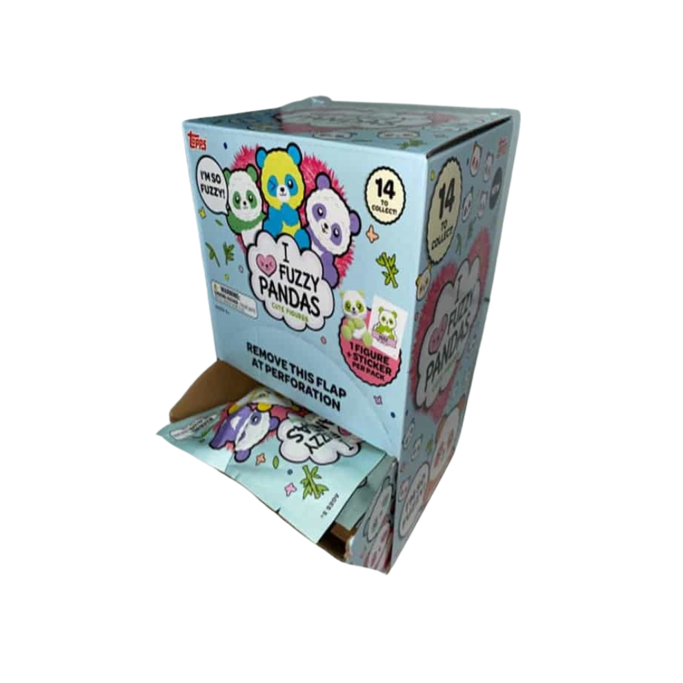 2021 Topps I Love Fuzzy Pandas Collectible Figures & Stickers 12 Ct. GRAVITY FEED BOX