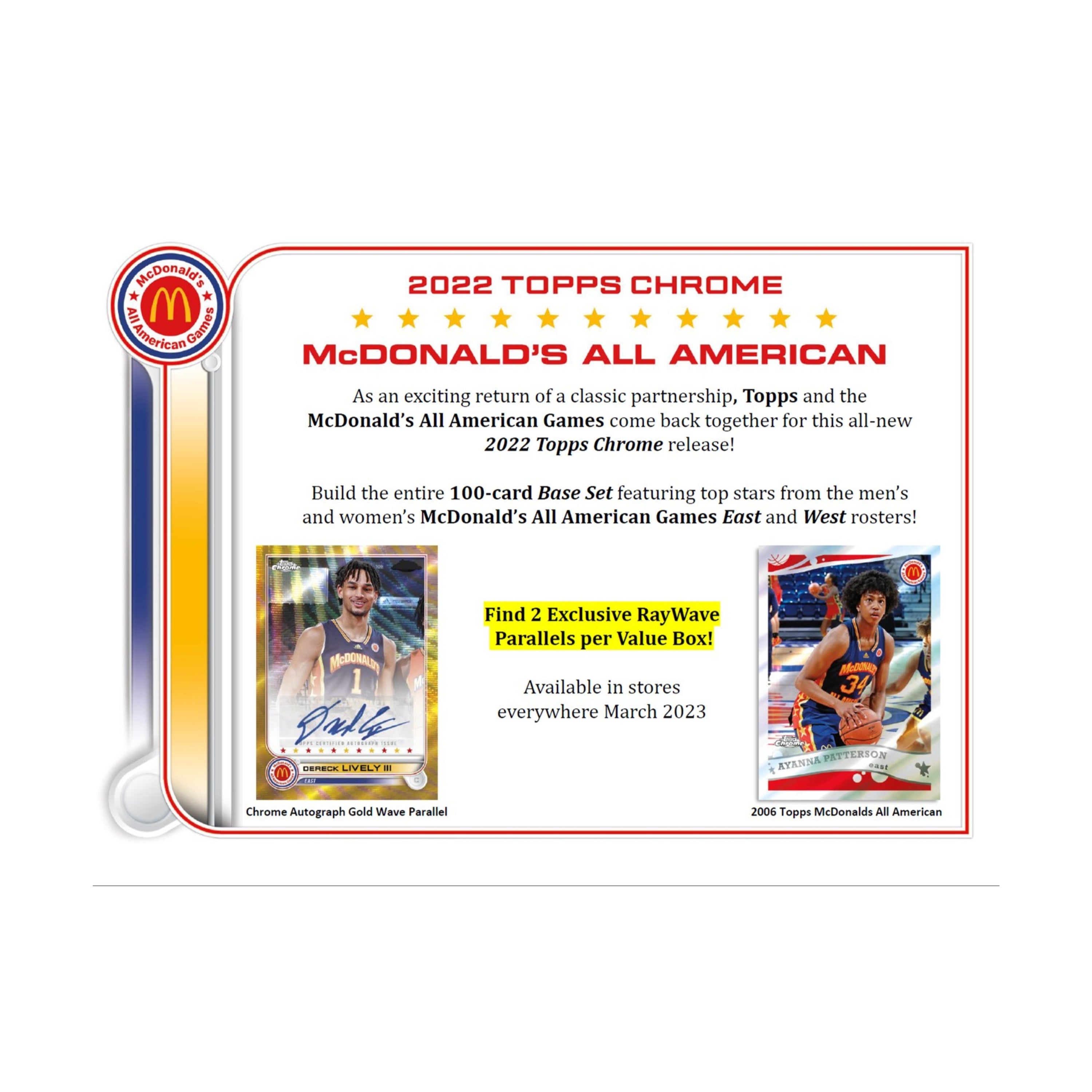 2022 Topps Chrome McDonalds All American Basketball 28ct. Blaster Box