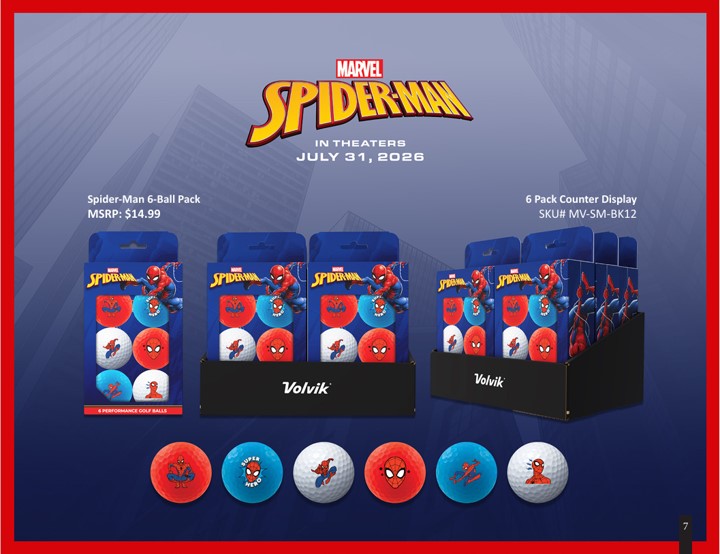 Marvel Spider-Man Licensed 6 Golf Ball Pack by Volvik