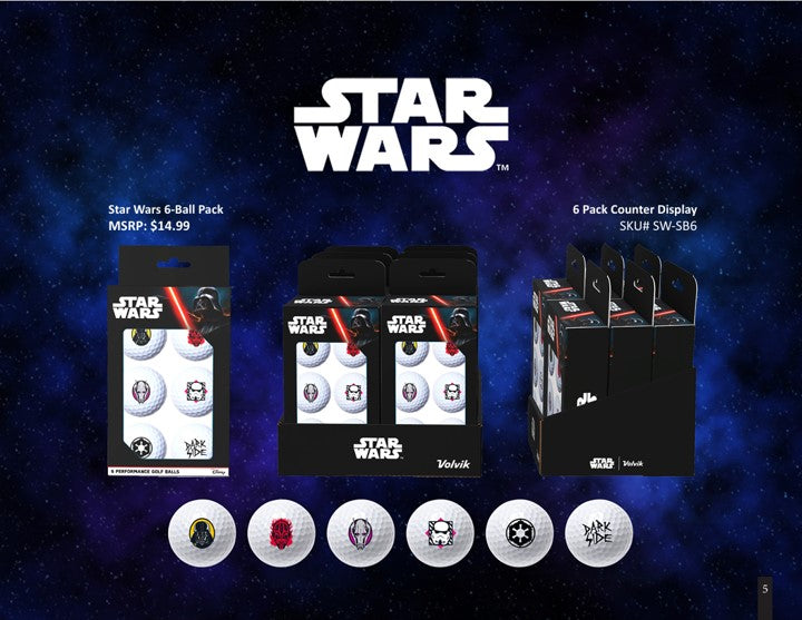 Star Wars Licensed 6 Golf Ball Pack by Volvik