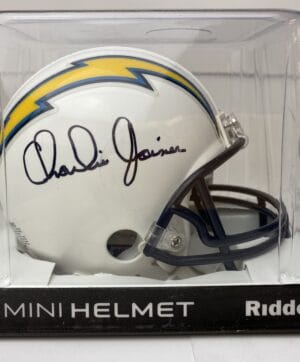 2020 Leaf Autographed Mini Football Helmet CHARLIE JOINER, SAN DIEGO CHARGERS