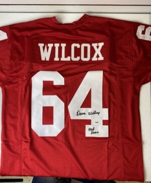2020 Leaf Autographed Football Jersey DAVE WILCOX #64