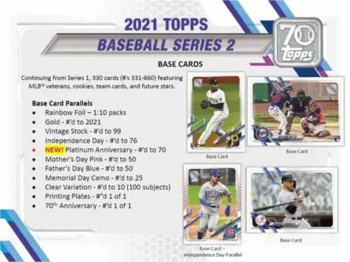 2021 Topps Series 2 Baseball MLB 67 Card HANGER BOX - Card Giants