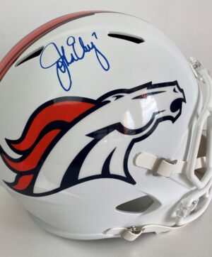 2021 Leaf Autographed Replica Full Size Helmet - John Elway Denver Broncos