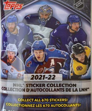 2021-22 Topps NHL Hockey Sticker Collection 25 Ct. HANGER BAG