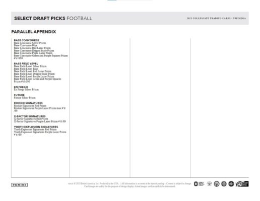 2022 Panini Select Draft Picks Collegiate Football Mega Box (Purple Lazer  Prizms) 4x Lot - 2022 - US